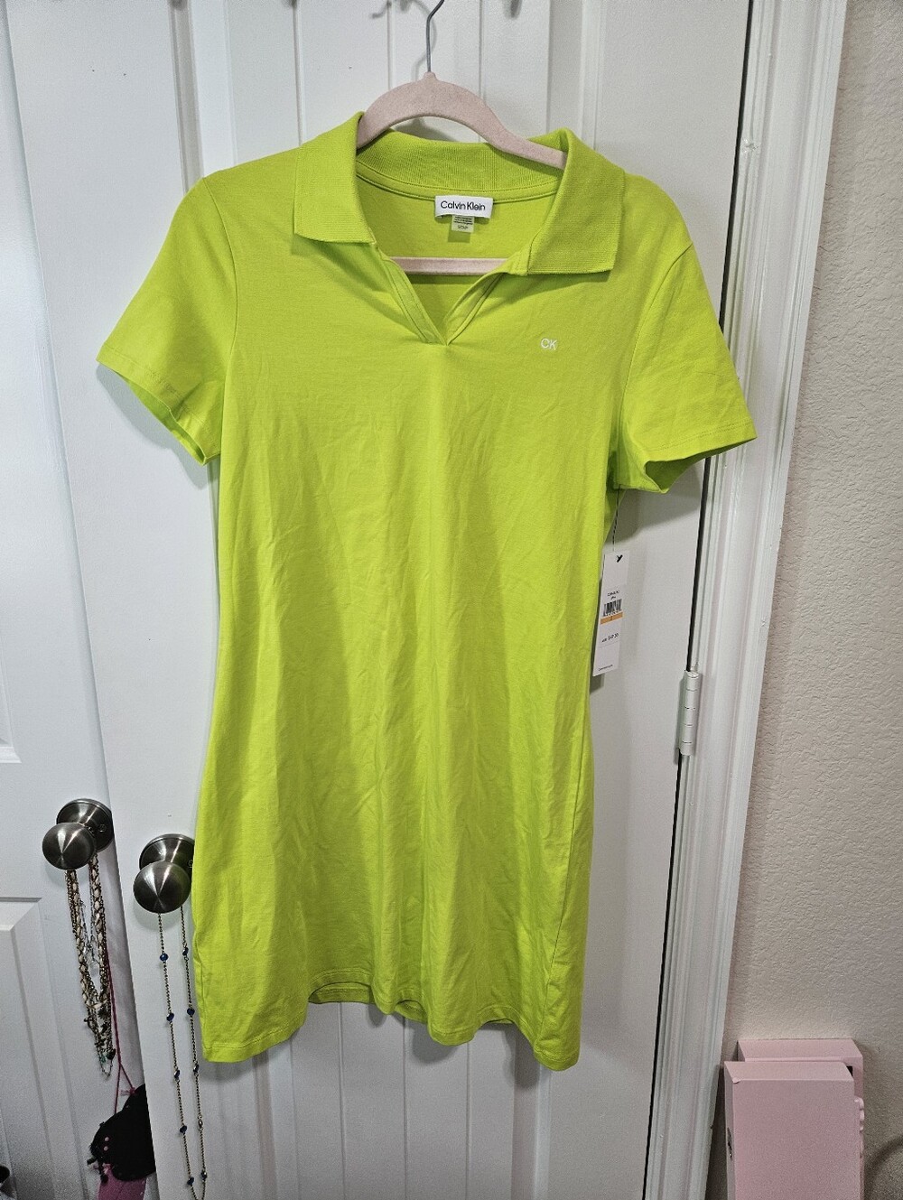 Calvin Klein Neon Lime Polo Dress